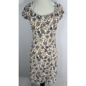 Y2K SFUZI Cap Sleeve Dress Sz M Coquette Cottage Prairie Milkmaid Feminine